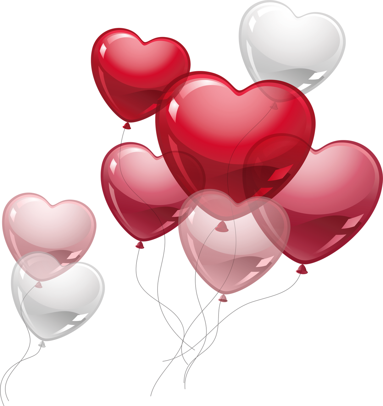 Heart Balloons Illustration